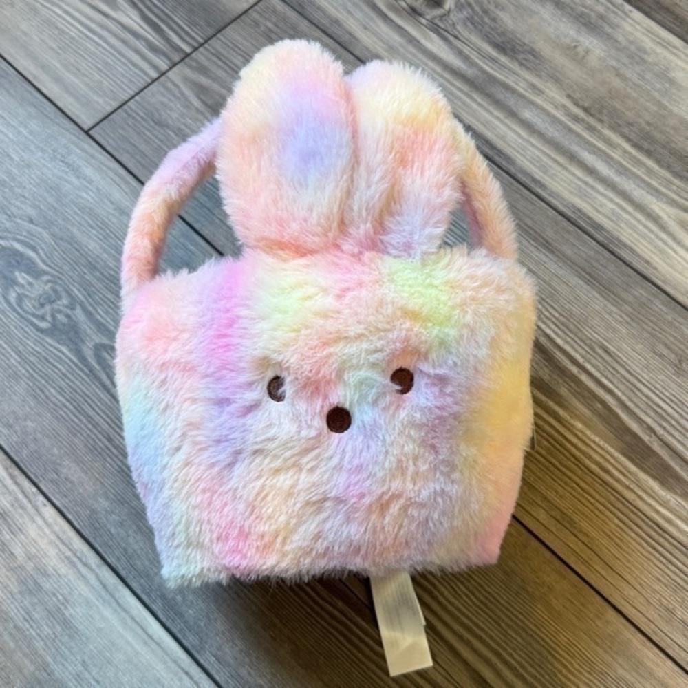 Peeps Tie Dyed Easter Bunny Basket With Handle Plush Easter Bunny Peeps Basket